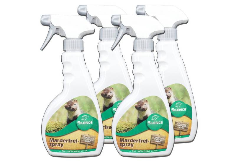 Silberkraft Marderspray Silence Marder-Frei Spray zur Marderabwehr am Auto, schützt Kabel, 2000 ml, für Garage, Carport, Stellplatz und Parkplatz, einfache Anwendung von Silberkraft