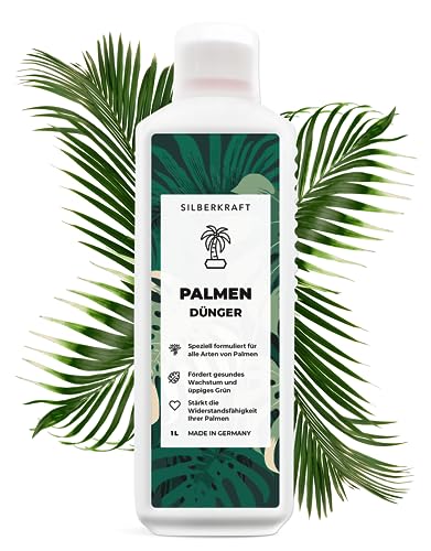 Silberkraft Palmen Dünger 1 Liter, natürlicher Bio- Flüssigdünger für alle Arten von Palmen, kräftige Palmen, Langzeitwirkung, Flasche aus recyceltem Plastik, gegen Nährstoffmangel von Silberkraft