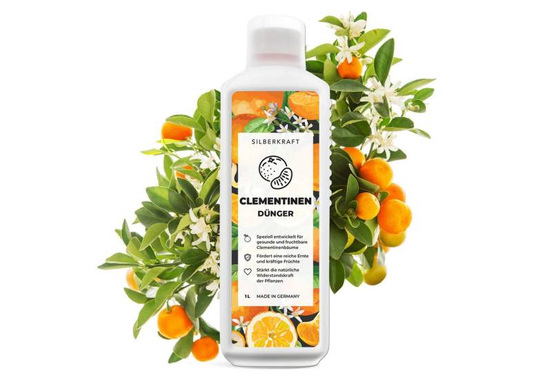 Silberkraft Pflanzenstärkungsmittel Clementinen Dünger - Mineralischer NPK Flüssigdünger mit Stickstoff, Ideal für Clementinen, Mandarinen, Kumquats & Zitrusbäumchen, Für sattes Blattgrün, starke Wurzeln & saftige Früchte, Spezialdünger für Clementinenbaum, Mandarine & andere Zitruspflanzen von Silberkraft