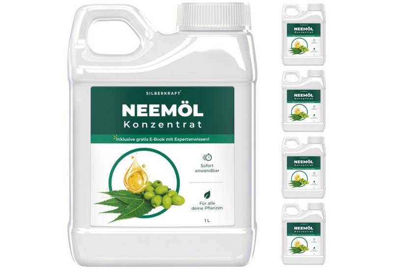 Silberkraft Pflanzenstärkungsmittel Silberkraft Neemöl mit Emulgator Pflanzenschutz inkl. Gratis E-Book, Stärkt & vitalisiert Pflanzen, sofort einsatzbereit, Unterstütze die Widerstandskraft deiner Pflanzen gegen Schädling von Silberkraft