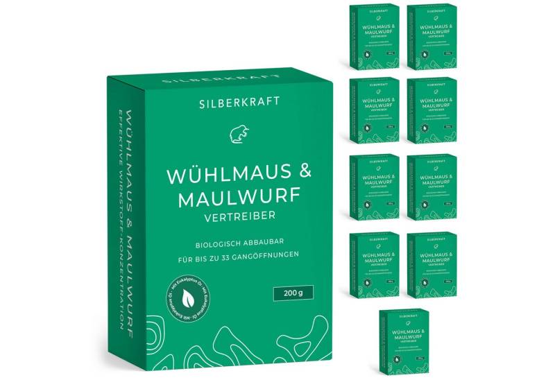 Silberkraft Vergrämungsmittel Silberkraft Wühlmaus- und Maulwurf-Vertreiber Granulat, Wühlmausabwehr, 2000 g, für Garten, Beete & Rasen, Alternative zu Wühlmausschreck & Gift von Silberkraft