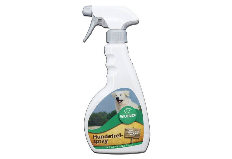 Silberkraft Vergrämungsmittel Silence Hundefrei-Spray: Vergrämungsmittel gegen Hunde, 500 ml, Gezielte Wirkung gegen Hundespuren und Markierverhalten, Vergrämungsmittel gegen Hundeurin, Markieren und Hundekot, für Garten, Hauswand, Carport, Rasen und Beete von Silberkraft