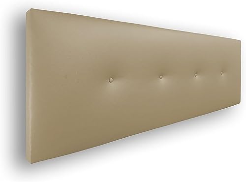 Silcar Home - Gepolstertes Silvi Kopfteil - Elegant Modernes Design, Einfache Montage, Hoher Komfort - Beige, 135 cm, Kunstleder von Silcar Home