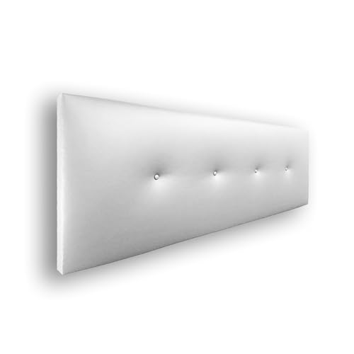 Silcar Home - Gepolstertes Silvi Kopfteil - Elegant Modernes Design, Einfache Montage, Hoher Komfort - Weiß, 160 cm, Kunstleder von Silcar Home