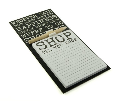 Vintage Zitat Magnetkissen & Bleistift Kühlschrank Magnet Shopping List von Silcon