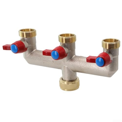 3-Wege-Wasserverteiler aus Messing für Gartenschlauch und Bewässerungssysteme von Sileduove