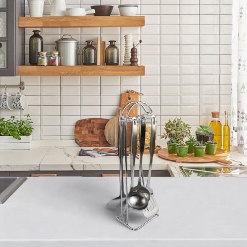 7-teiliges Kochutensilien-Set aus Edelstahl mit Halter inkl. Wok-Spatel, Schlitzlöffel, solider Löffel, Schlitzspatel für organisierte und effiziente Küche 7-teiliges Kochutensilien-Set aus Edelstahl mit Halter inkl. Wok-Spatel, Schlitzlöffel, solider Löffel, Schlitzspatel für organisierte und effiziente Küche von Sileduove