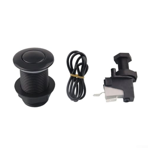 Ästhetischer und funktionaler selbstschließender Luftschalter für Müllentsorgung und mehr (32 mm schwarz) von Sileduove
