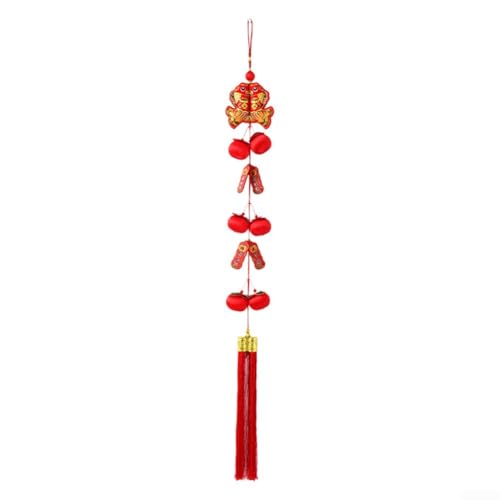 Deko Neujahr Hängeornament mit Flanell und Polyestergewebe inklusive Seil zum Aufhängen an Wänden oder Fenstern verschönert Urlaubsatmosphäre mit elegantem Design (B) von Sileduove