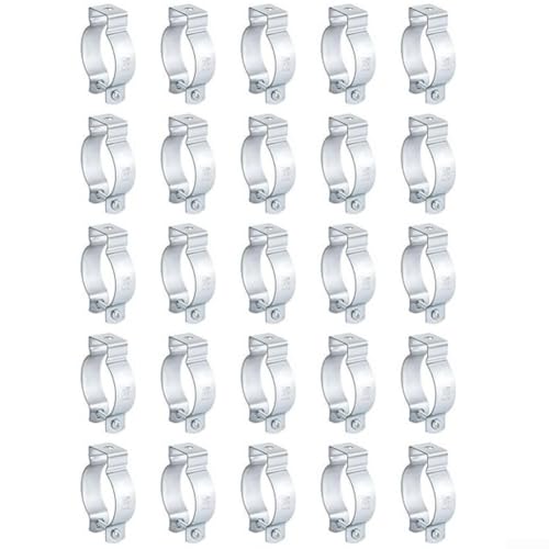 EMT Rohraufhänger-Set mit Schrauben aus verzinktem Stahl für elektrische Leitungs-Montagehalterungen in verschiedenen Größen (1,9 cm), 25 Stück von Sileduove