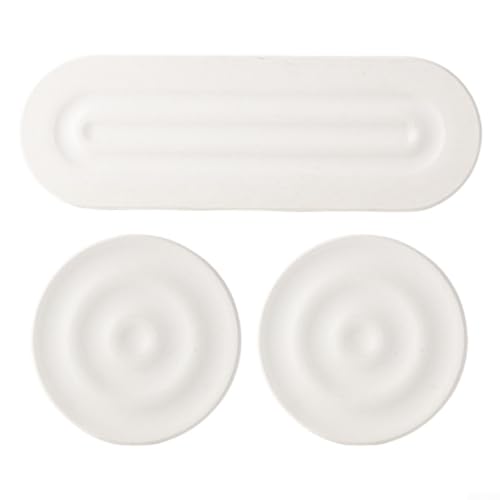 Effektive Kieselgur-Untersetzer, wasserabsorbierend, Steintablett, 3 Stück, für Bad und Küche (weiß) von Sileduove