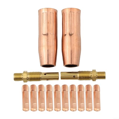 Essential MIG-Schweißzubehör Gasdiffusor-Düse für M3 Brenner und für 100 l Kontaktspitze (0,6 mm), 14 Stück von Sileduove