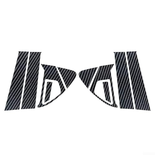 Für Nissan Juke 2011 2017 10 Stück Autofenster-Säulenpfostenabdeckungen, zuverlässige Zierleisten-Aufkleber für Ihr Fahrzeug (Kohlefaser-Optik) von Sileduove