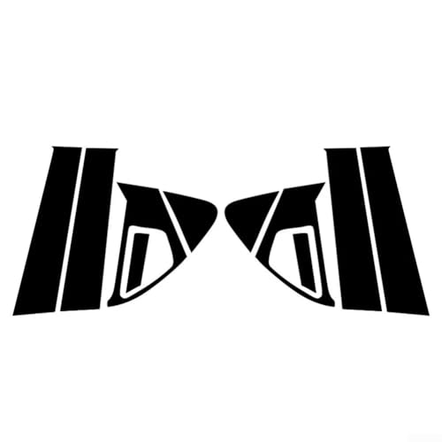 Für Nissan Juke 2011 2017 10 Stück Autofenster-Säulenpfostenabdeckungen, zuverlässige Zierleisten-Aufkleber für Ihr Fahrzeug (glänzendes Schwarz) von Sileduove