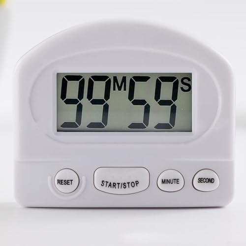 Kompakte LCD-Countdown-Uhr für Köche, einfache Bedienung und magnetisches Design (weiß) von Sileduove
