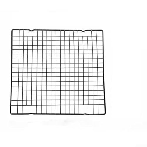 Kuchen-Abkühlgitter aus Metall zum Backen und Grillen mit nicht und vollen Seitenkanten zur Unterstützung mehrdimensionaler Platten und effizienter Luftzirkulation (27,5 x 25,5 cm) von Sileduove