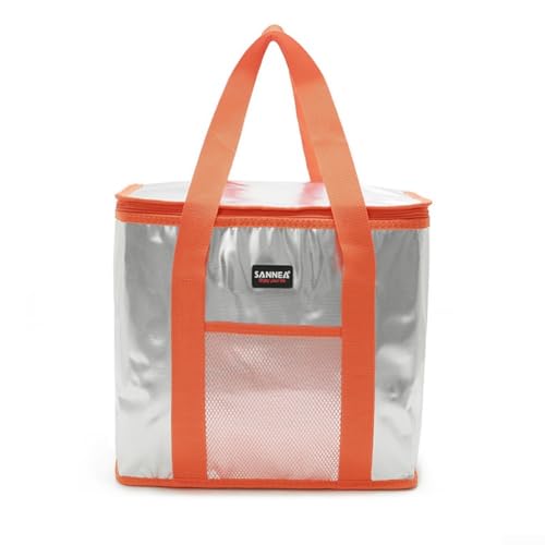 Kühlbox mit großem Fassungsvermögen, 8 l, isoliert, für Lebensmittelbehälter für Outdoor-Aktivitäten und Picknicks (orange) von Sileduove