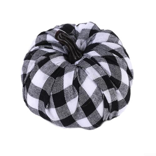 Künstliche Kürbisse aus Stoff und Schaumstoff für Herbst und Halloween, geeignet für Hochzeiten, Erntedankfest und rustikale Herbstdekorationen von Sileduove