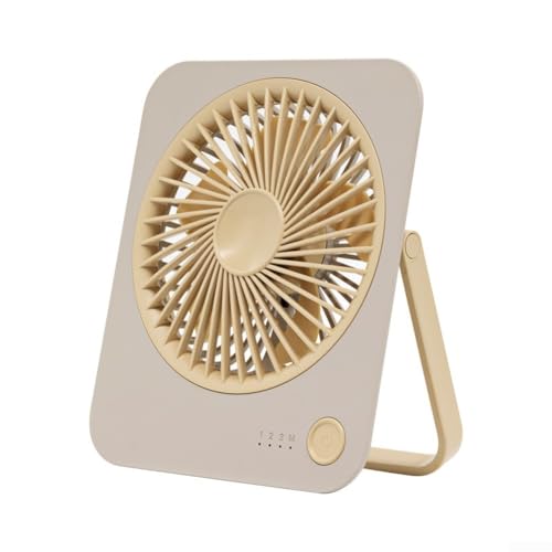 Mini-Schreibtischventilator mit tragbarem Design und 4 Geschwindigkeitsoptionen, für jede Umgebung (Khaki) von Sileduove