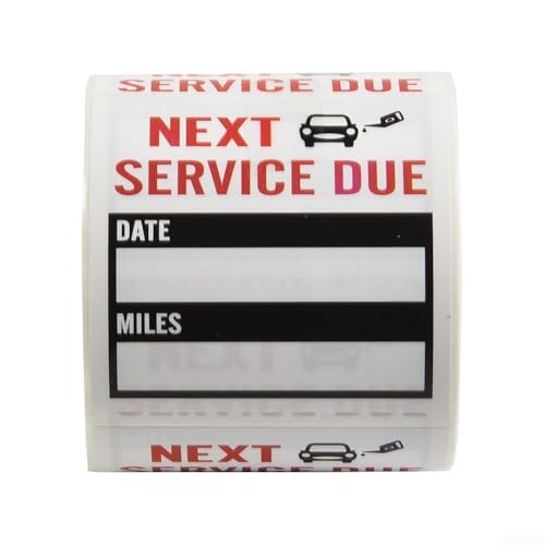 Ölwechsel-Erinnerungs-Aufkleber, transparent, mit 150 Stück für Service-Tracking von Sileduove