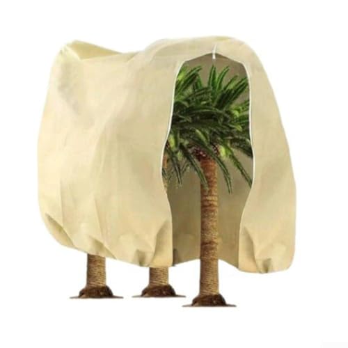 Pflanzen-Winterabdeckung mit stabilem Vliesstoff, Reißverschluss und Kordelzug-Verschluss, entwickelt zum Schutz der Pflanzen vor eisigem Wetter und Wind (300 x 300 cm) von Sileduove