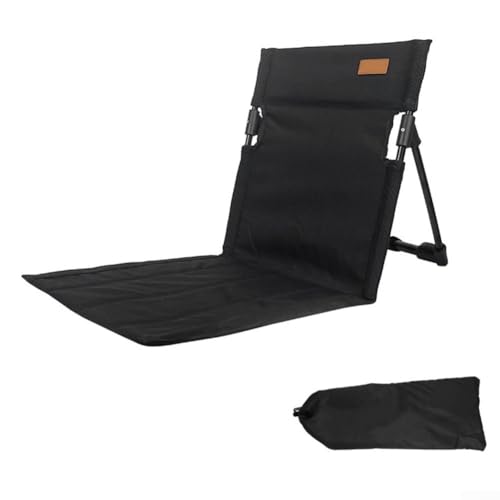 Robuster und bequemer, faltbarer Outdoor-Stuhl mit hoher Rückenlehne und leichter Konstruktion, ideal für Camping und Picknicks (schwarz) von Sileduove