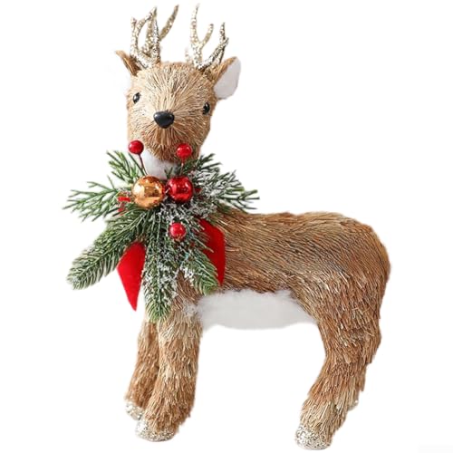 Schaumstoff-Weihnachtsdekorationen mit Fuchs, Eichhörnchen und Rentier für Baum und Fenster, saisonale Dekoration mit charmanten Details (C) von Sileduove