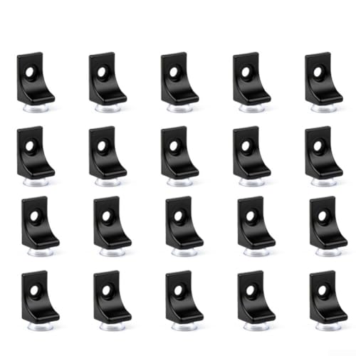 Set mit 20 Regalstiften aus Zinklegierung mit Silikon-Saugnäpfen, entworfen für sicheren Halt von Glas- und Holzregalen in Vitrinen und Lagereinheiten (B) von Sileduove