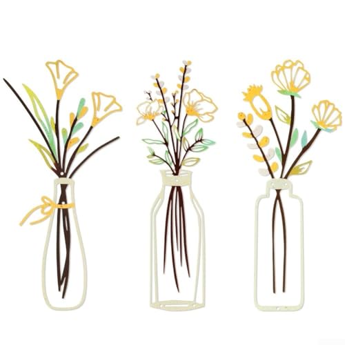 Set mit 3 Metall-Blumen-Wandkunst-Dekor mit minimalistischem Boho-Design für Wohnzimmer, Schlafzimmer und Büro, verbessert das moderne Wohnambiente (orange)) von Sileduove