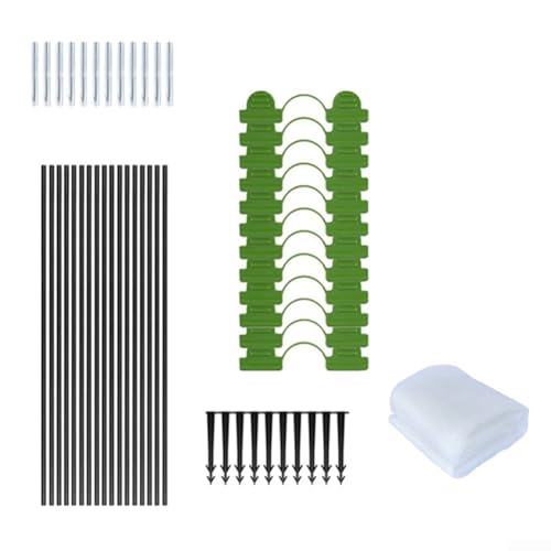 Set von Gewächshausreifen mit starken Fiberglaspfähle zur Sicherung von Gartenabdeckungen, Schutz der Pflanzen vor Frost, Insekten und starker Sonneneinstrahlung und unterstützt gleichzeitig Set von Gewächshausreifen mit starken Fiberglaspfähle zur Sicherung von Gartenabdeckungen, Schutz der Pflanzen vor Frost, Insekten und starker Sonneneinstrahlung und unterstützt gleichzeitig von Sileduove
