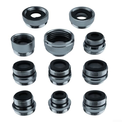 Sileduove 11-teiliges Messing-Wasserhahn-Adapter-Set für Küchenspüle, Belüftersprüher mit mehreren Größen Sileduove 11-teiliges Messing-Wasserhahn-Adapter-Set für Küchenspüle, Belüftersprüher mit mehreren Größen von Sileduove