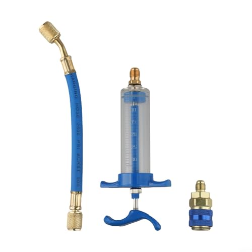 Sileduove 30 ml AC Öl- und Farbstoff-Handpumpen-Injektor mit Schnellkupplung für Auto-Klimaanlagen-Service von Sileduove