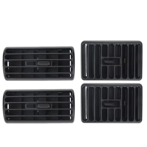 Sileduove 4 Stück Luftauslassabdeckung 5DP55TAZ 5FS10LAZAB ABS schwarz Lüftungsschlitz-Ersatz kompatibel mit Jeep für Wrangler TJ 2003–2006 einfache Installation von Sileduove
