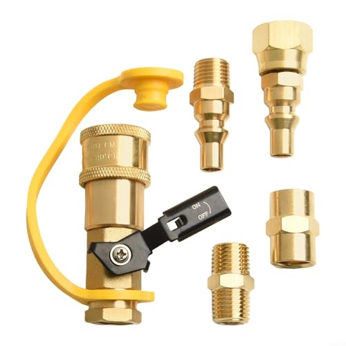 Sileduove 5 Stück RV für Propan-Anschlüsse mit Absperrventil und 3/8 Zoll Innengewinde für einfache Grill-Einrichtung Sileduove 5 Stück RV für Propan-Anschlüsse mit Absperrventil und 3/8 Zoll Innengewinde für einfache Grill-Einrichtung von Sileduove