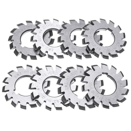 Sileduove 8 Stück Modul HSS M1 Durchmesser 22 mm PA20° 20 Grad #1-8 Involute Zahnradfräser für Maschinenbau, Robotik, DIY-Projekte Sileduove 8 Stück Modul HSS M1 Durchmesser 22 mm PA20° 20 Grad #1-8 Involute Zahnradfräser für Maschinenbau, Robotik, DIY-Projekte von Sileduove