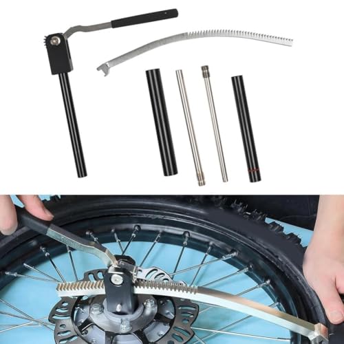 Sileduove Dirt Bike Tool Kit Reifenwechsel Werkzeugset für Dirt Bikes mit faltbarem Design und abnehmbaren Komponenten, unterstützt 40,6-53,3 cm Motocross und Enduro-Räder von Sileduove
