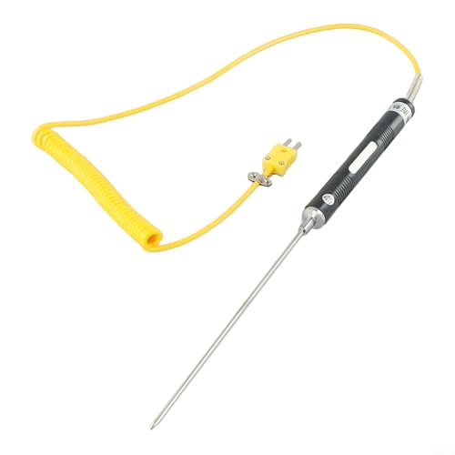 Sileduove K Typ Temperaturfühler Sensor Federdraht Thermoelement mit isoliertem Griff für Digitalthermometer Testbereich -50 °C bis 500 °C (NR-81539) von Sileduove