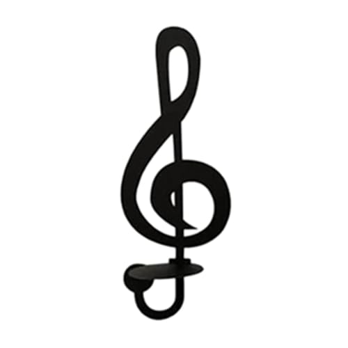 Sileduove Kerzenständer, dekorative Wand, Musiknoten, Kerzen, Tasse, Aufbewahrung, Heimdekoration, (A) von Sileduove