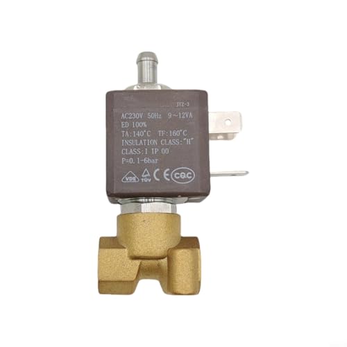 Sileduove Metall-Dampf-Magnetventil, 230 V, 50 Hz, Ersatzkomponente für Kaffeemaschine, Heißwasser-Steuerungssystem (Dreiwege, 6 bar) von Sileduove