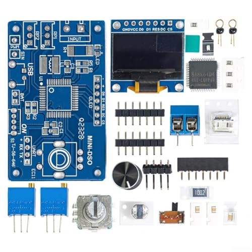 Sileduove Mini Digital Oszilloskop DIY Kit STC8K8A MCU Elektronisches Testgerät mit 0,96 Zoll für OLED Display Single Channel 10KHz Sampling (A) von Sileduove