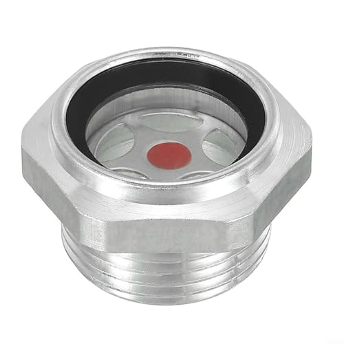 Sileduove NPT Luftkompressor Sichtglas Außengewinde, Luftkompressor-Ölschauglas, 3/4" NPT Aluminiumlegierung Sechskantöl Sichtglas Fenster Öl Flüssigkeitsstandsanzeige(1 Stück) von Sileduove