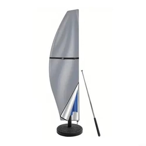 Sileduove Outdoor Patio Umbrella Cover Waterproof Oxford Fabric Storage Protector With Drawstring Belt (170 * 30cm Grey) von Sileduove