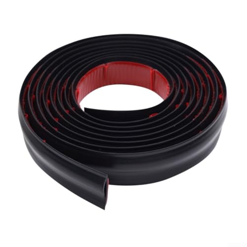 Sileduove PVC TPE Flexible Kantenleiste 6 m dekorative Zierleiste für Zuhause, Wand, Tür, Fenster, nahtlos, lackierbar, Installation in Rot, Schwarz oder Grau (schwarz) von Sileduove