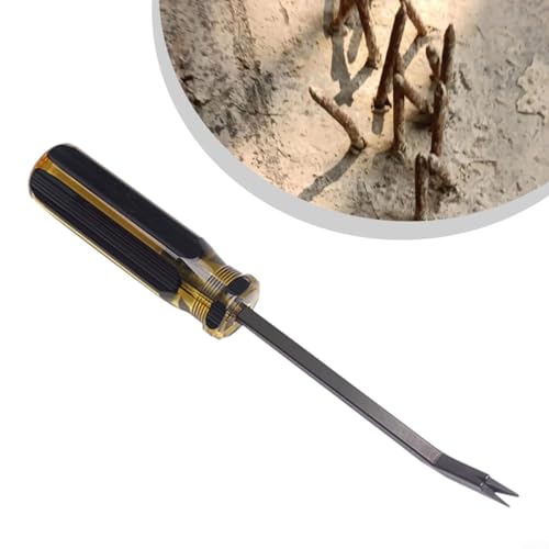 Sileduove Robuster Stahl-Heftklammerabzieher mit rutschfestem Griff für Möbelrahmen, Teppich, DIY-Projekte (gelb) von Sileduove