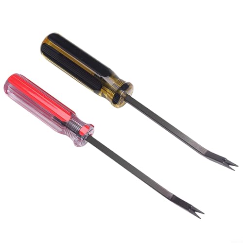 Sileduove Robuster Stahl-Heftklammerabzieher mit rutschfestem Griff für Möbelrahmen, Teppich, DIY-Projekte (gelb und rot) von Sileduove