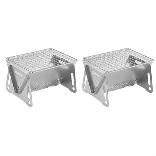 Sileduove Tragbarer Holzkohlegrill aus 304 Edelstahl, zusammenklappbar, mit Aufbewahrungstasche, für Camping, Wandern, Picknicks, 22 x 16 x 12 cm Sileduove Tragbarer Holzkohlegrill aus 304 Edelstahl, zusammenklappbar, mit Aufbewahrungstasche, für Camping, Wandern, Picknicks, 22 x 16 x 12 cm von Sileduove