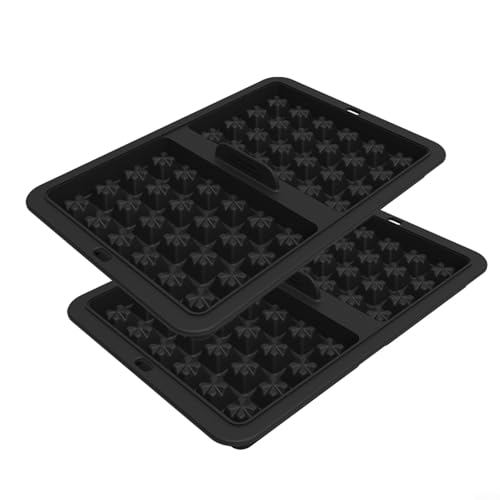 Sileduove Waffeleinsatz Silikon für Form Heißluftfritteuse Zubehör kompatibel mit NJ AF300EU AF400EU AF451EU SL400EU AF500DE Modellen (schwarz) von Sileduove