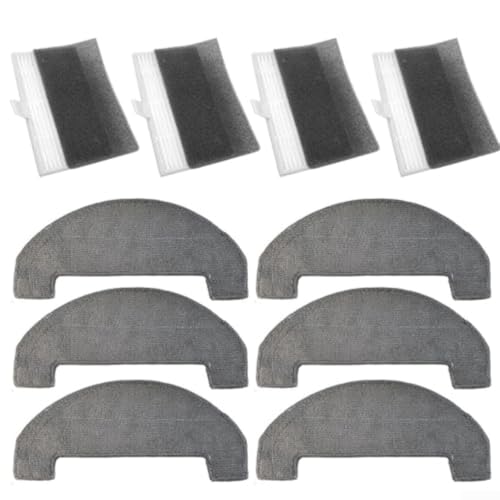 Staubsauger-Ersatz-Set für Mova E20 E20 Plus inkl. Filter und Wischtuch, 4 Filter und 6 Tücher, entworfen zum Auffangen von Staub und Tierhaaren Staubsauger-Ersatz-Set für Mova E20 E20 Plus inkl. Filter und Wischtuch, 4 Filter und 6 Tücher, entworfen zum Auffangen von Staub und Tierhaaren von Sileduove