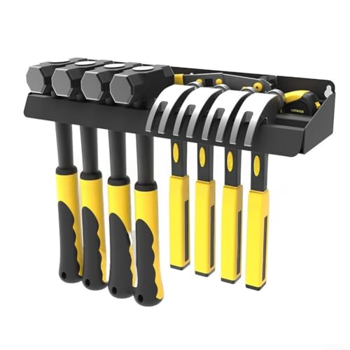 Wandmontierter Hammerhalter, Organizer, Stahlhalterung für Garage, Werkstatt, Schuppen, Werkzeugaufbewahrung, entworfen, um Werkzeuge ordentlich und zugänglich zu halten (40 cm) von Sileduove
