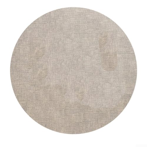 Wendbare runde Tischsets, 6 Stück, hitzebeständig und wasserdicht, PVC-Tischsets, entworfen, um Schäden durch heiße Teller und Flüssigkeiten zu verhindern (Khaki) von Sileduove